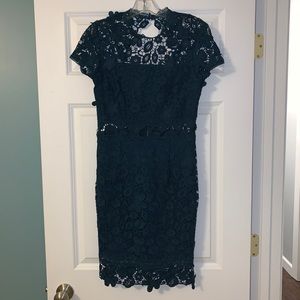Dark green lace dress
